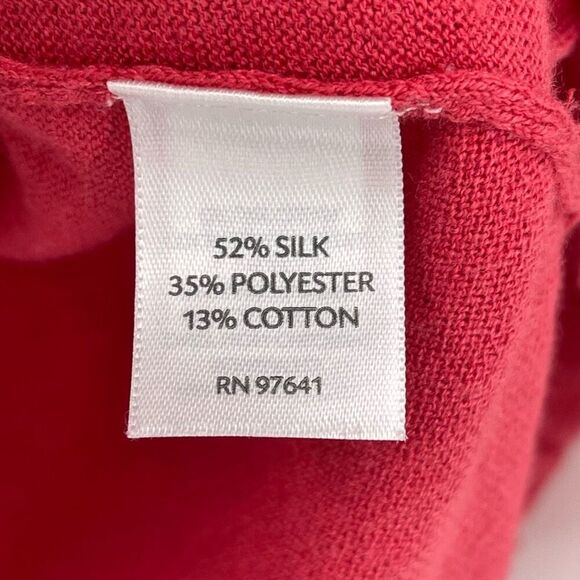 J Jill Silk Blend Long Sleeve Lightweight Sweater Women XS Pink Very Soft - Picture 4 of 5